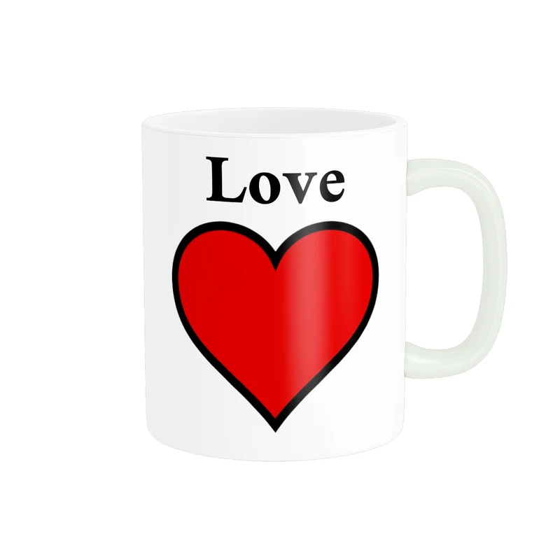 ماگ پاد آفرین مدل فانتزی طرح قلب عشق love کد p11805