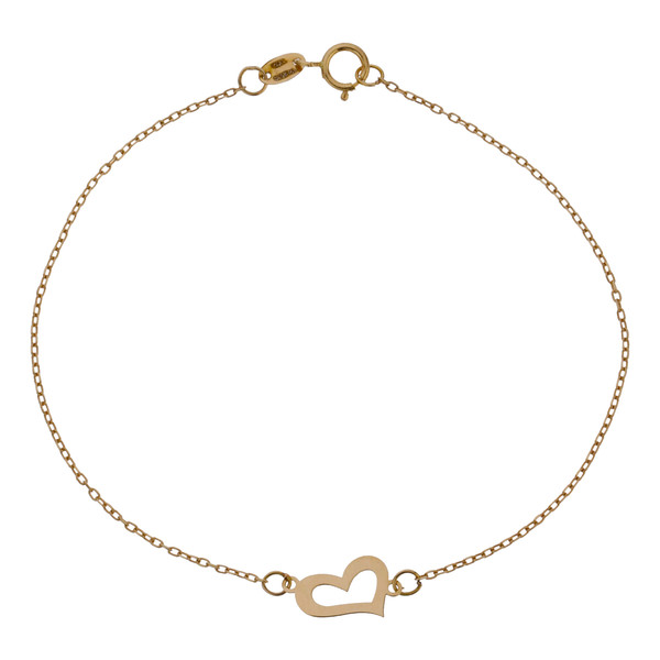 دستبند طلا 18 عیار زنانه مایا ماهک مدل MB1634 طرح قلب
