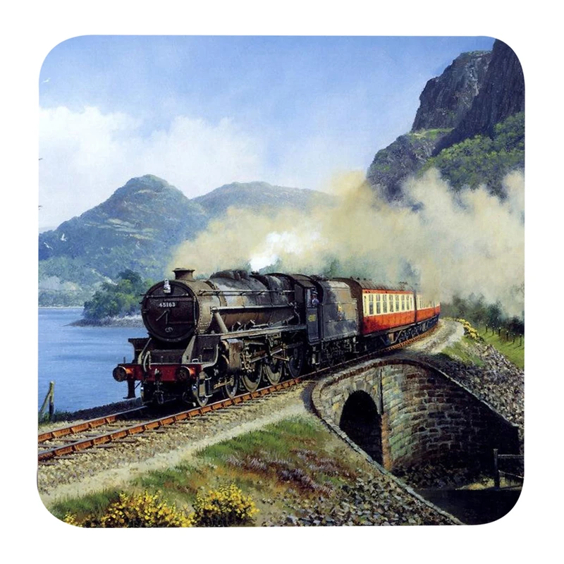 مگنت کد G1061 طرح نقاشی منظره و قطار و ریل