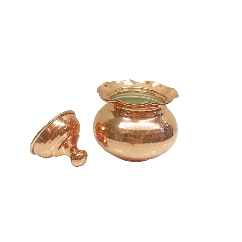 عکس شماره 4 : قندان مسی پارسیان زنجان طرح چکشی