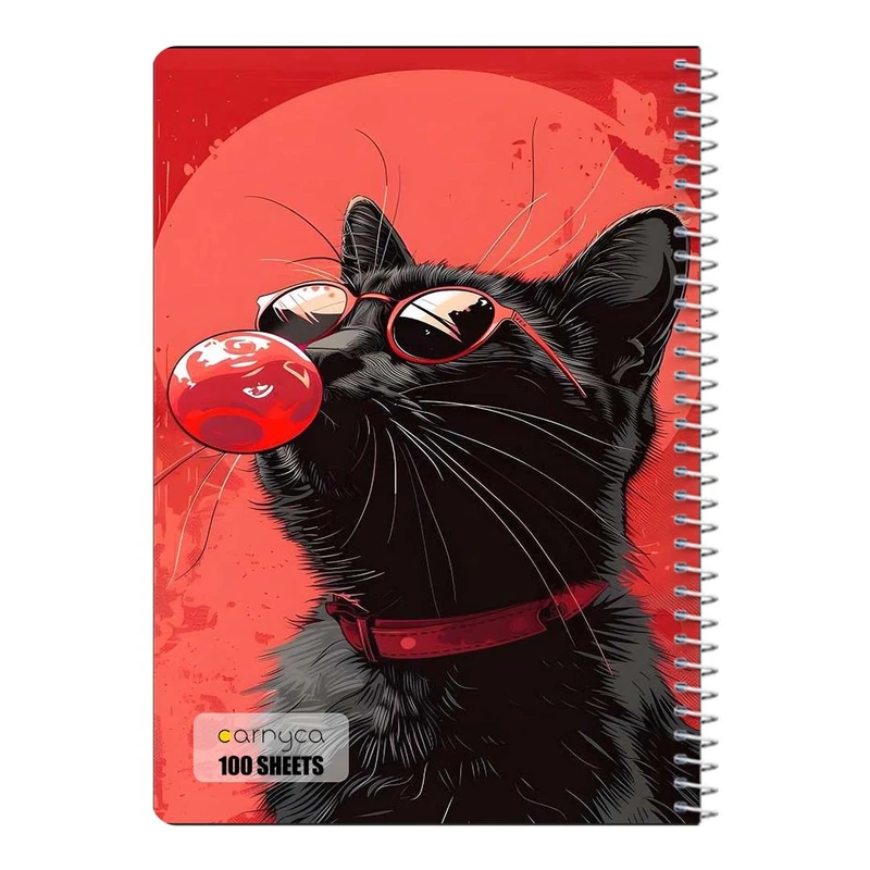 دفتر مشق 100 برگ سیمی کارنیکا طرح گربه Cat کد 28287