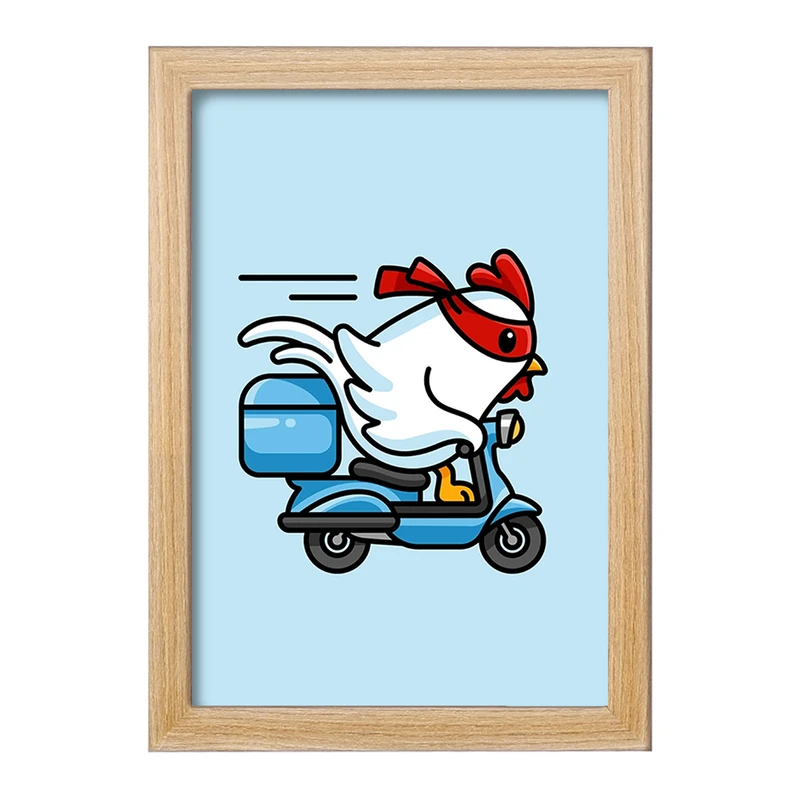 تابلو خندالو مدل حیوانات بامزه مرغ کد 28351