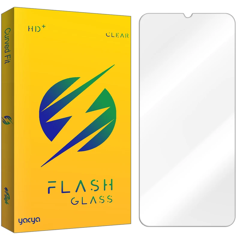 محافظ صفحه نمایش شیشه ای یاکیا مدل Flash مناسب برای گوشی موبایل سامسونگ Galaxy A05 / A05s / شیائومی Redmi 13C 4G / Redmi 13C 5G / Redmi 13R / Poco C65 / Poco M6 5G