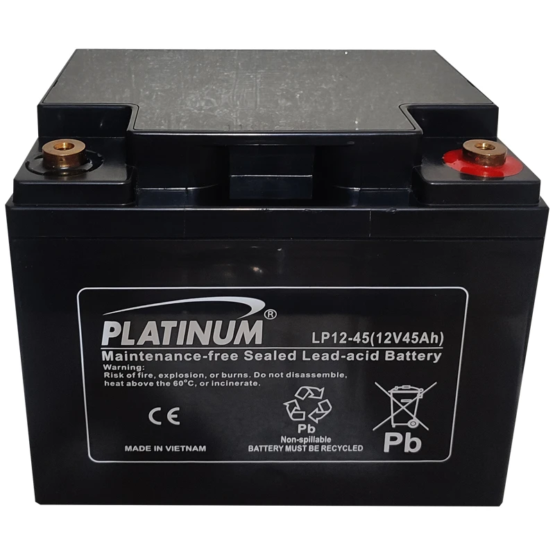 باتری UPS با ولتاژ 12 ولت و شدت جریان 45 آمپرساعت پلاتینیوم مدل LP12-45