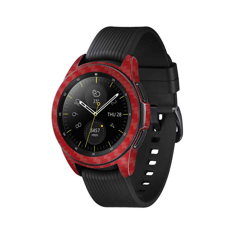 برچسب ماهوت طرح Red-Fiber مناسب برای ساعت هوشمند سامسونگ Galaxy Watch 42mm