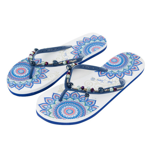 دمپایی لاانگشتی زنانه جوتی جینز مدل هندسی