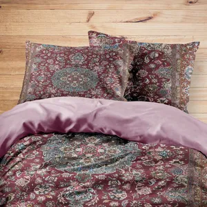 سرویس روتختی مدوپد طرح فرش قم لچک و ترنج مدل C-Ghom066 یک نفره 4 تکه