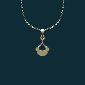 گردنبند طلا 18 عیار زنانه مدوپد مدل هندسی کد BB2-1-1084