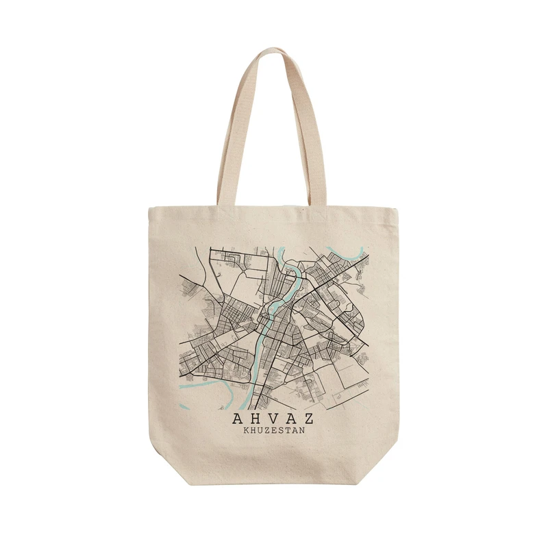ساک خرید ترمه طراحان ایده مدل نقشه شهر اهواز کد map0507 - L