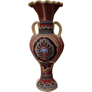 گلدان تزئینی مدل گلیم بافی کد 254
