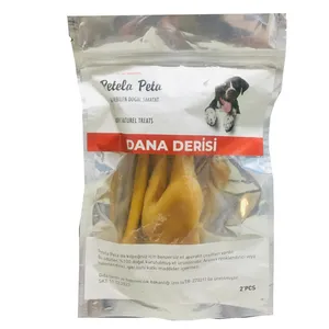 تشویقی سگ پتلا پتا مدل طعم پوست گاو وزن 90 گرم