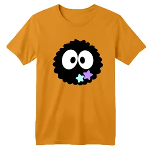 تی شرت آستین کوتاه بچگانه مدل دوچشم رنگ پرتقالی