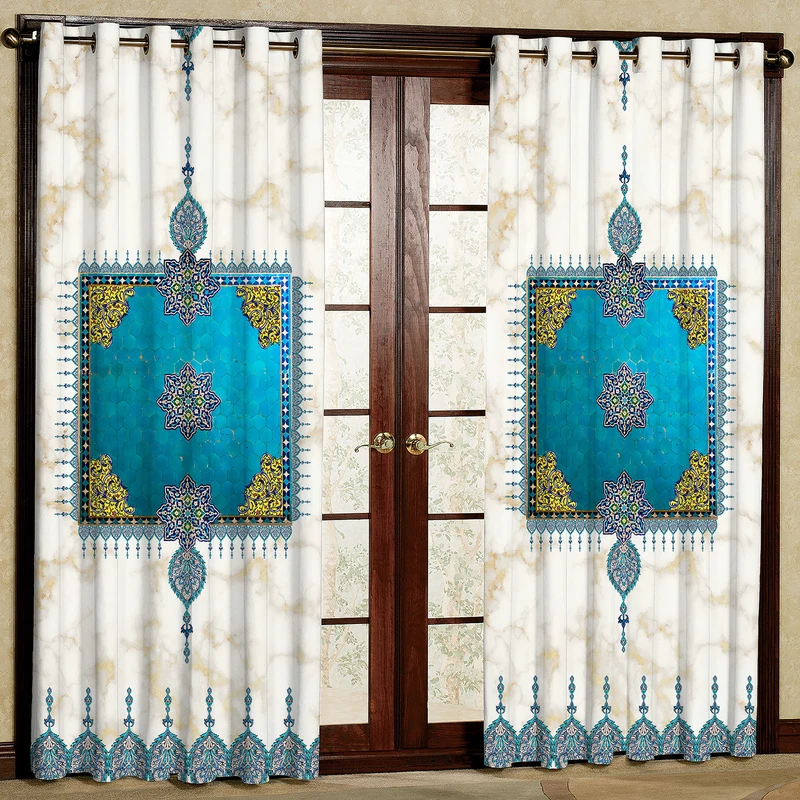 پرده مدل طرح دار مخمل پانچی کد 4249 سایز 140x200 سانتی متر