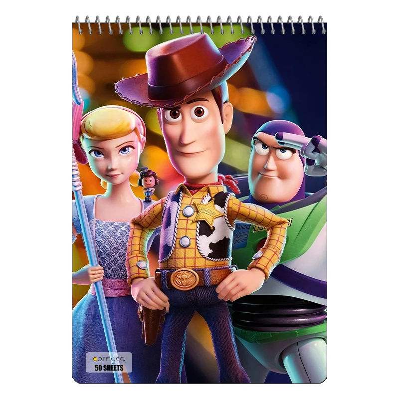 دفتر نقاشی 50 برگ سیمی کارنیکا طرح داستان اسباب بازی Toy Story کد 30245