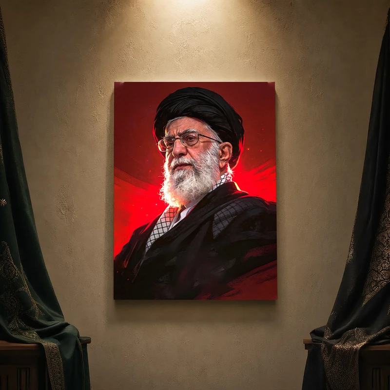 تابلو شاسی مدل مذهبی طرح رهبر شهید امام خامنه‌ای کد 284SM