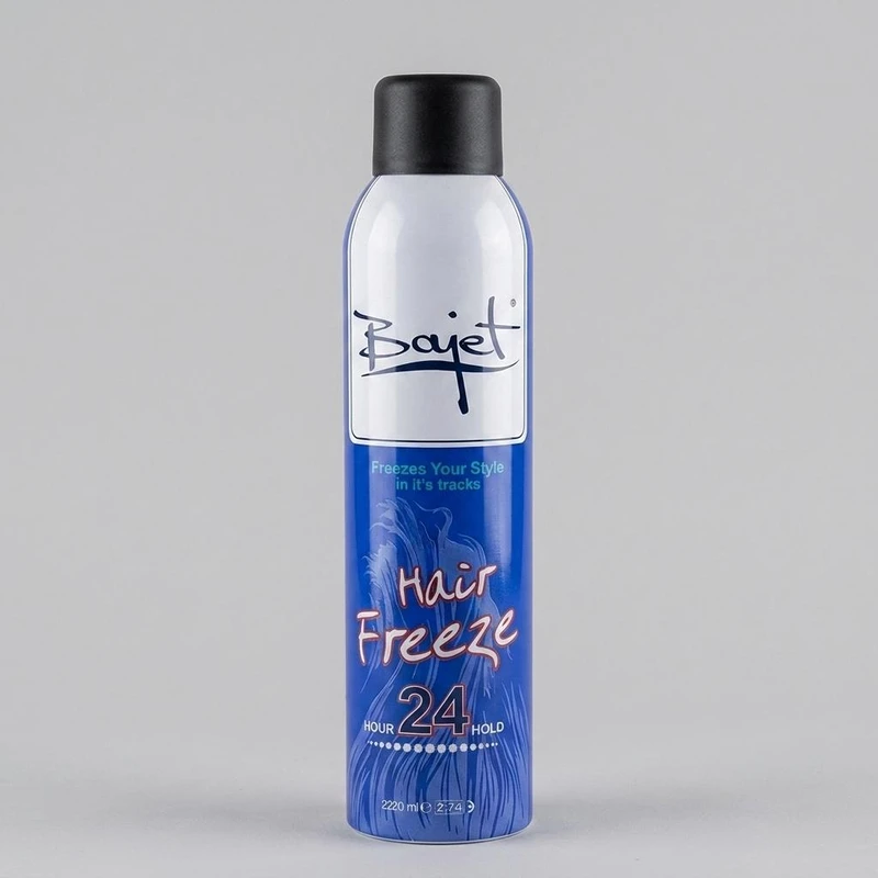 اسپری حالت‌دهنده مو با قدرت حفظ حالت مو 5 باژه مدل  Hair Freeze  مناسب برای انواع مو حجم 225 میلی‌لیتر