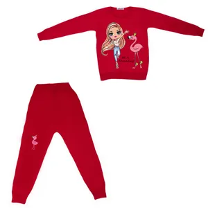 ست سویشرت و شلوار دخترانه مدل فلامینگو