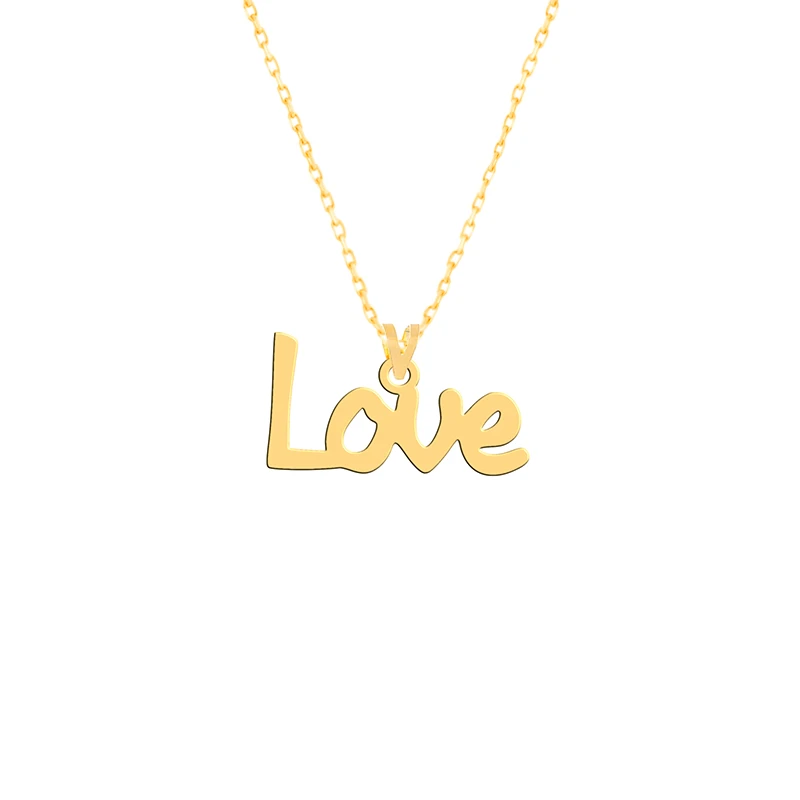 گردنبند طلا 18 عیار زنانه فرشته مدل WNLZ-000393 LOVE