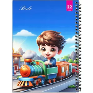 دفتر نقاشی 80 برگ بله مدل رحلی طرح فانتزی پسرانه راننده قطار کد A4-M444