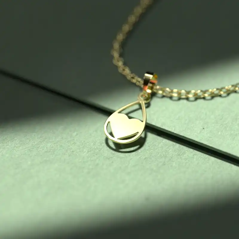 گردنبند طلا 18 عیار زنانه مدوپد مدل  طرح قلب کد PP1108