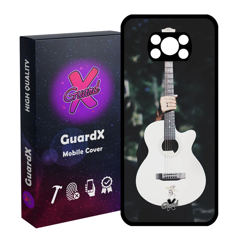 کاور گارد ایکس طرح گیتار مدل Glass10263 مناسب برای گوشی موبایل شیائومی Poco X3 / Poco X3 NFC