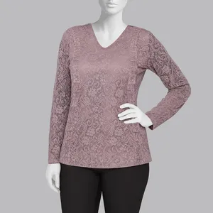 بلوز دست‌دوز زنانه مدل شومیز گیپور کد 08