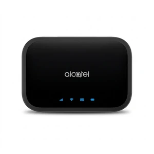 مودم 4.5g قابل حمل آلکاتل مدل linkzone mw12vk با باتری 4300 میلی آمپر، پشتیبانی از شبکه های 4.5g و 3g، سرعت دانلود تا 600mbps، وای فای دو بانده 2.4ghz و 5ghz و اتصال همزمان 20 کاربر