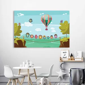 تابلو شاسی کودک شمسه نگار مدل بالن و پرنده ها