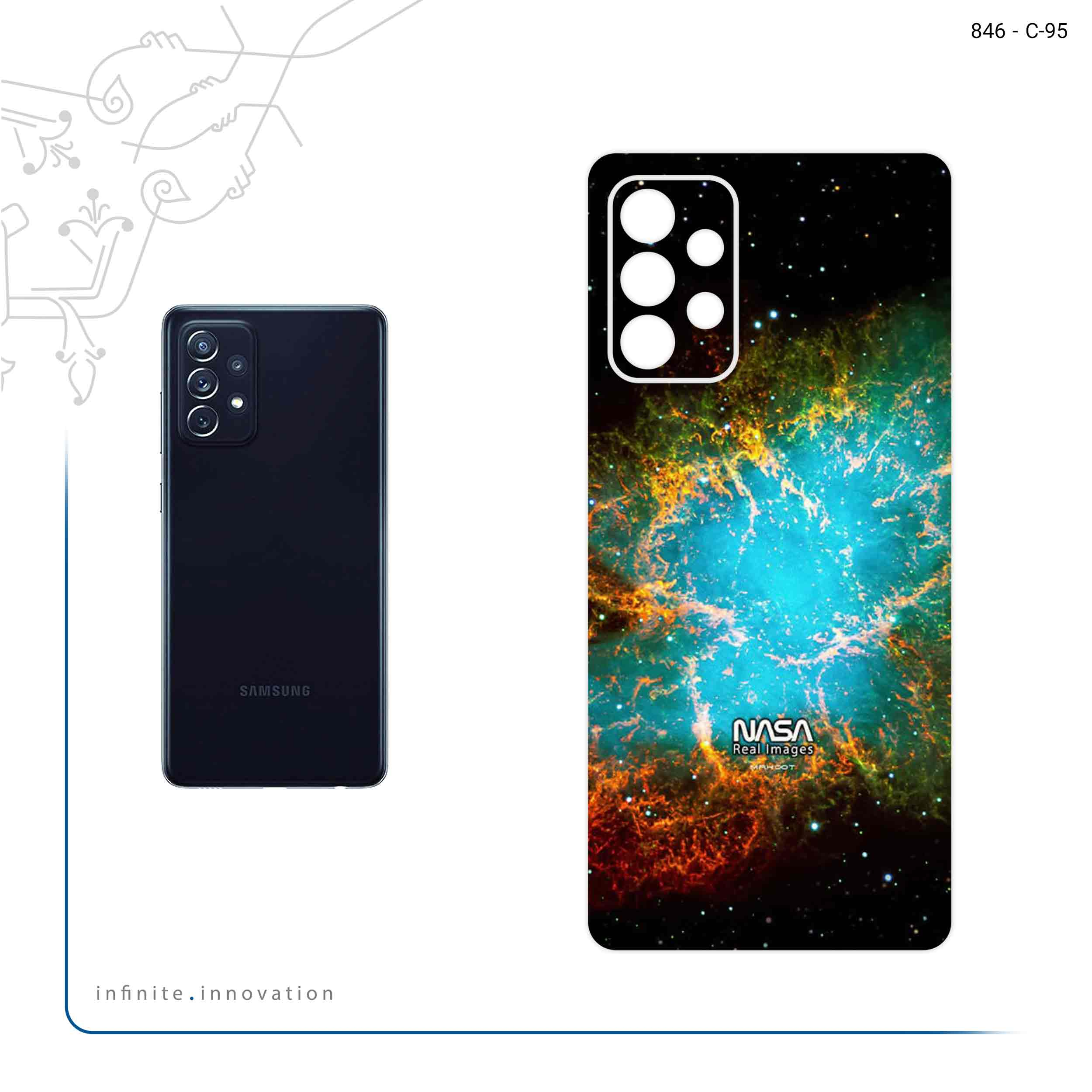 برچسب پوششی ماهوت مدل Universe b NASA 9 مناسب برای گوشی موبایل سامسونگ Galaxy A72