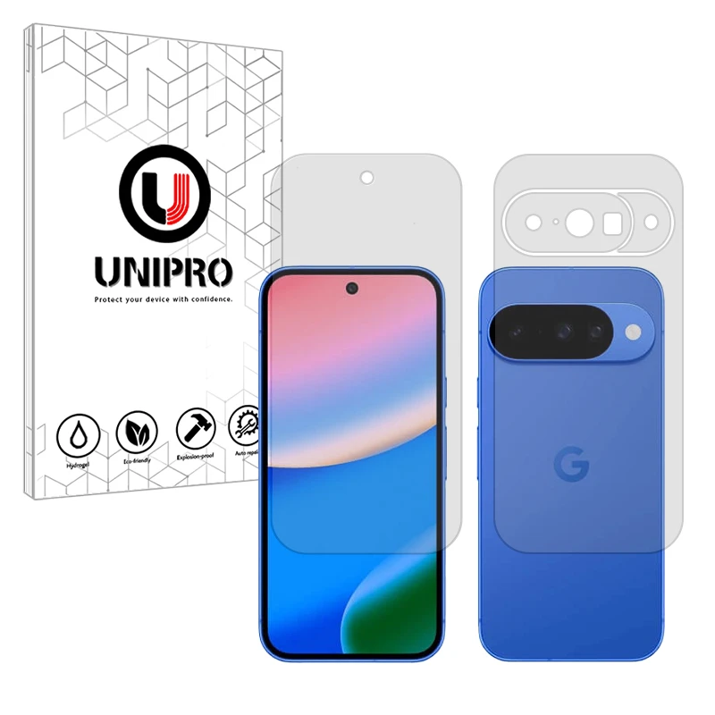 محافظ صفحه نمایش مات یونی پرو مدل Explosion Proof مناسب برای گوشی موبایل گوگل Pixel 10 به همراه محافظ پشت گوشی