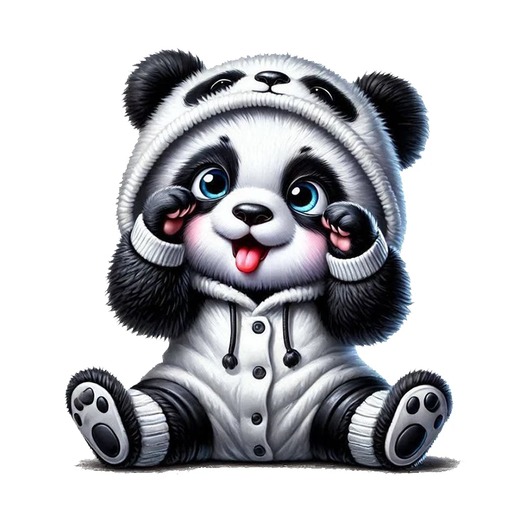 استیکر پارچه و لباس پاد آفرین مدل پاندا کد 687