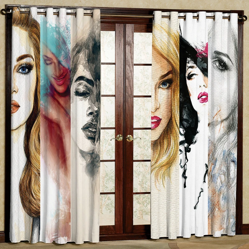  پرده مدل دختر مخمل پانچی کد 610L,R سایز 140x280 سانتی متر