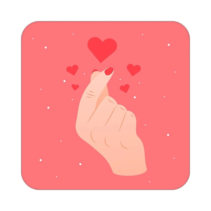 زیر لیوانی کاکتی طرح عاشقانه مدل mp37600