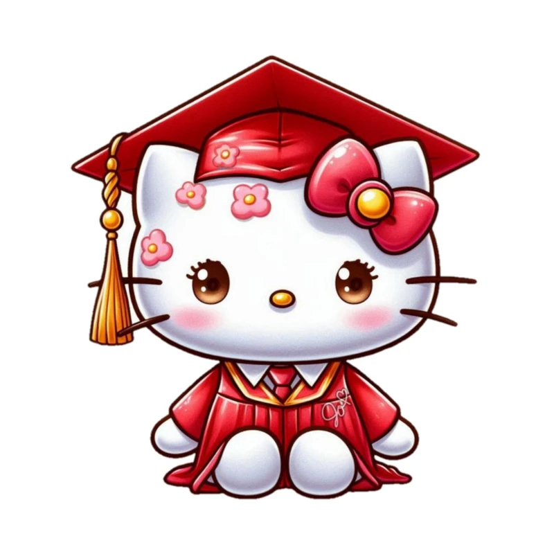 استیکر پارچه و لباس پاد آفرین مدل کارتونی کیتی بامزه جذاب کد 1260