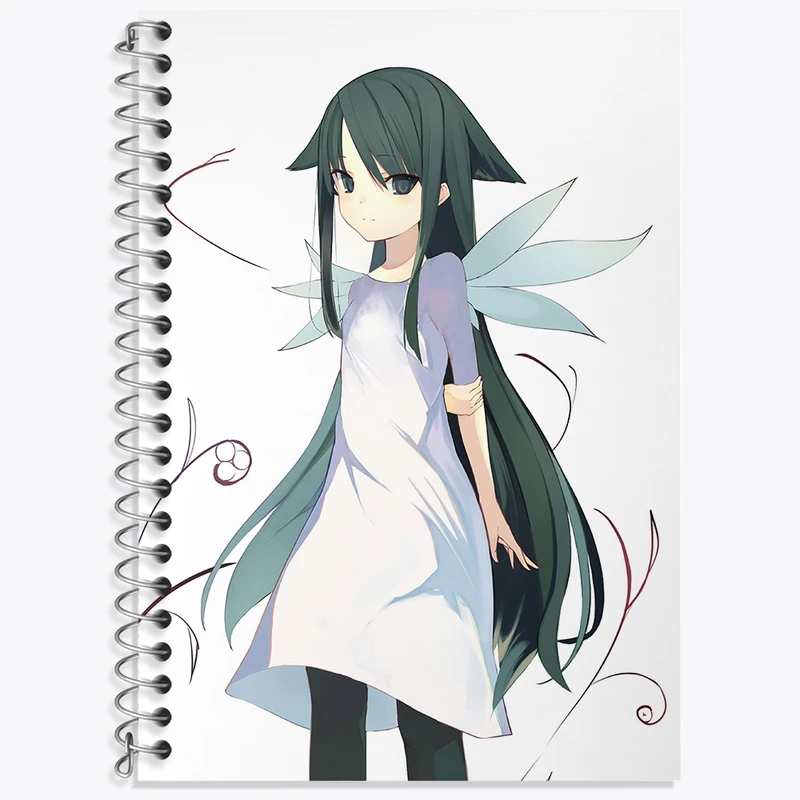 دفتر زبان 50 برگ خندالو مدل سه خط طرح بازی آواز سایا (Saya no Uta) کد 35322