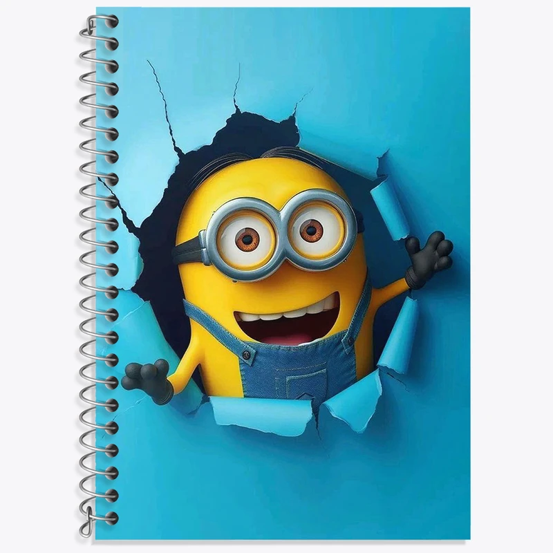 دفتر زبان 50 برگ خندالو مدل سه خط طرح مینیون ها (Minions) کد N1753