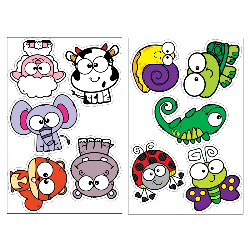 استیکر لپ تاپ و موبایل طرح انیمه حیوانات کد AM10 مجموعه 10 عددی