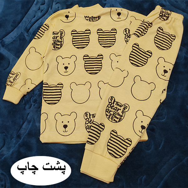 ست تی شرت و شلوار بچگانه طرح کله خرسی کد Ke5
