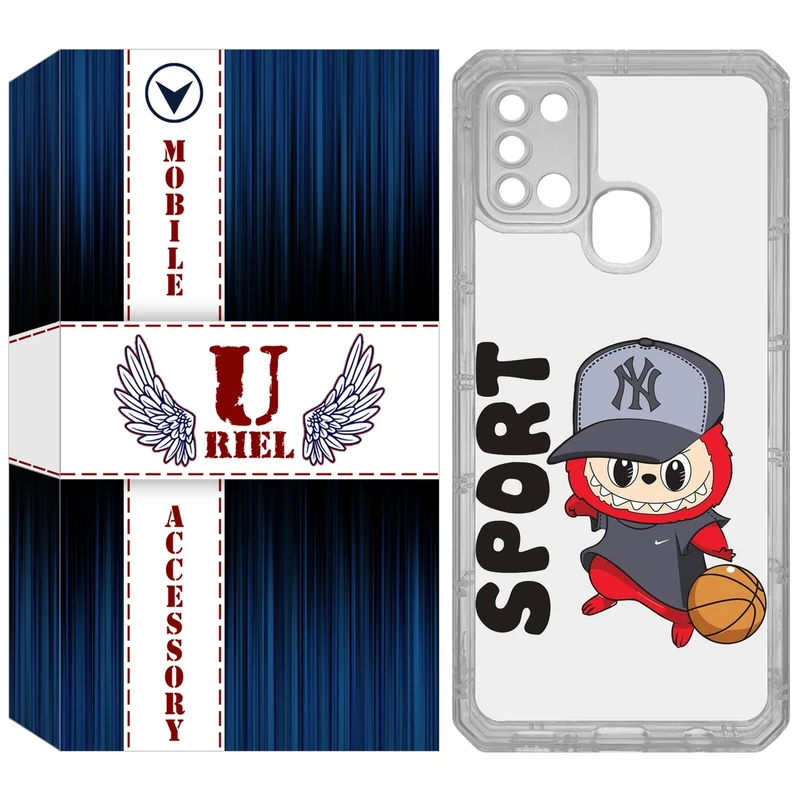 کاور یوریل قاب مدل Clear کد 148 طرح لبوبو Labubu مناسب برای گوشی موبایل سامسونگ Galaxy A21S