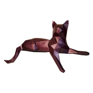 مجسمه مدل گربه لمیده سر بالا 