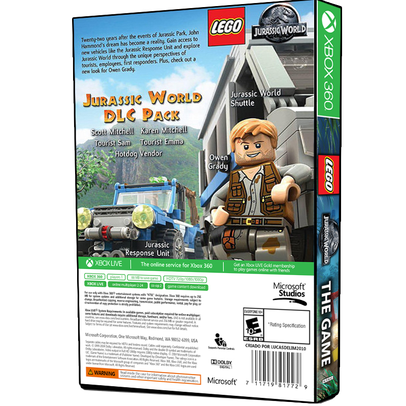 Jurassic world best sale lego xbox 360