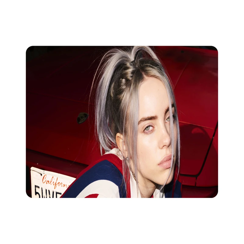 ماوس پد اطلس آبی طرح خواننده بیلی آیلیش مدل T5586
