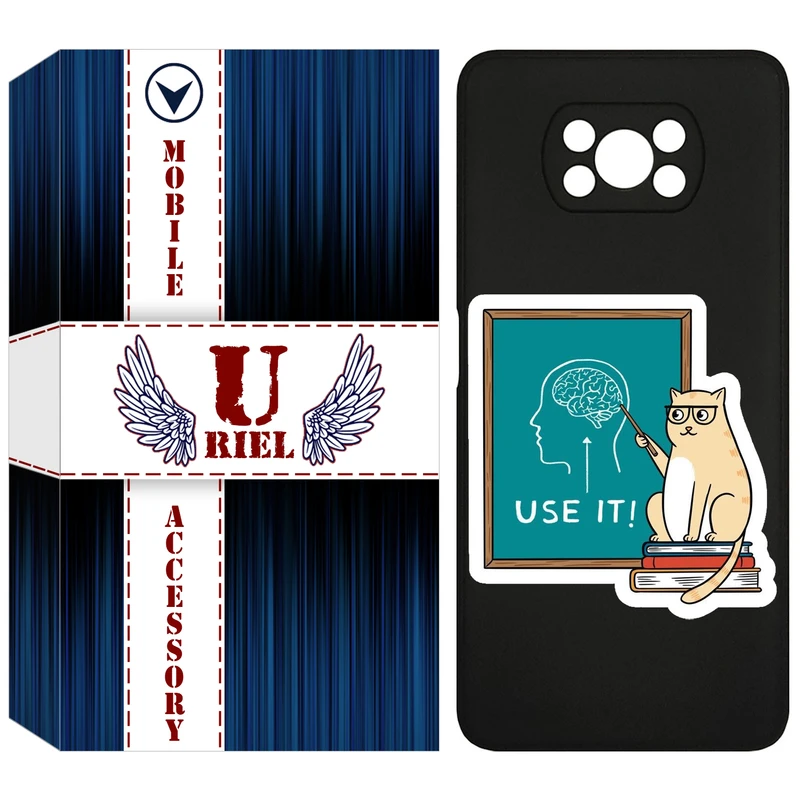 کاور یوریل مدل KSH کد 95 طرح گربه عاقل مناسب برای گوشی موبایل شیائومی Poco X3 / X3 Pro