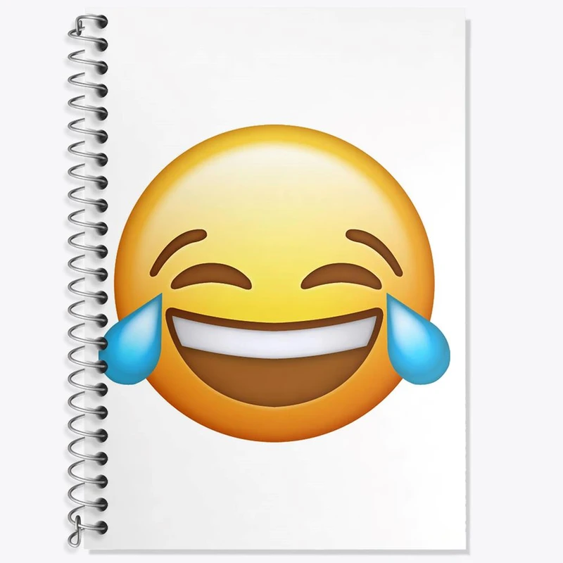 دفتر زبان 50 برگ خندالو مدل دو خط طرح ایموجی کد 24657