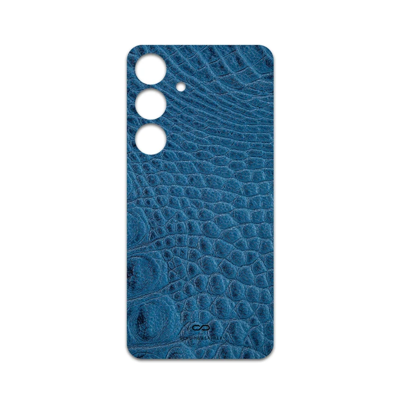 برچسب پوششی ماهوت مدل Blue-Crocodile-Leather مناسب برای گوشی موبایل سامسونگ Galaxy S24