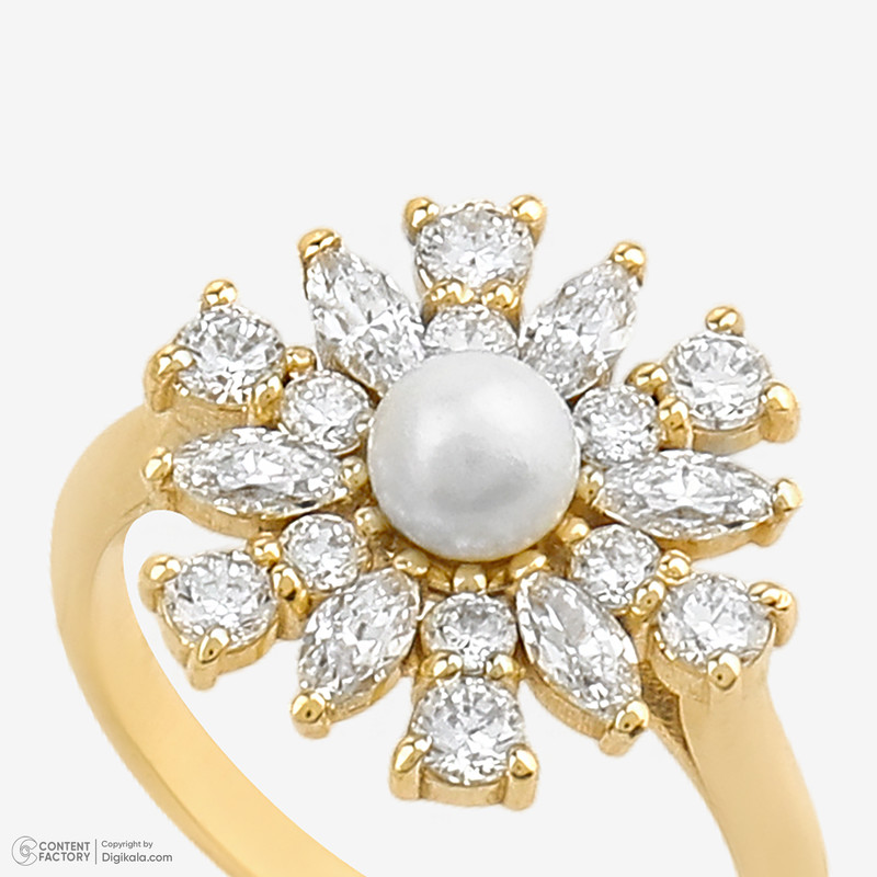 انگشتر طلا 18 عیار زنانه گلدم مدل R353021