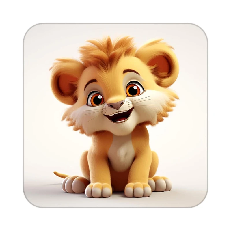 زیر لیوانی کاکتی طرح شیر مدل mp22810