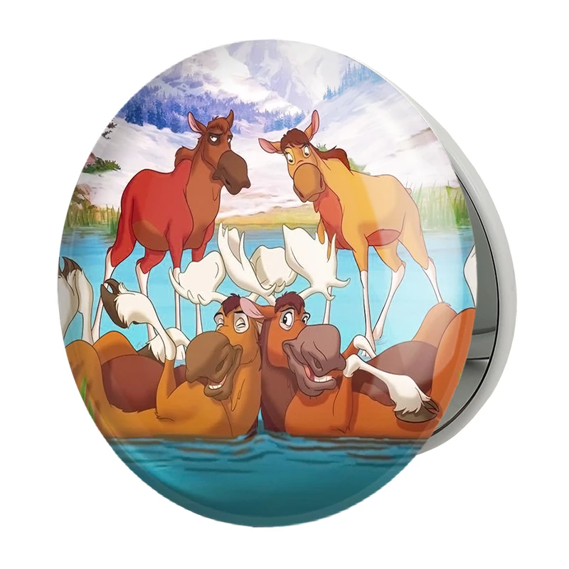 آینه جیبی خندالو طرح انیمیشن خرس برادر Brother Bear مدل تاشو کد 13712 