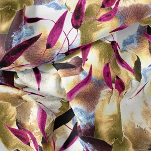 پارچه لباس مدل کرپ حریر طرح گل کد 8021A