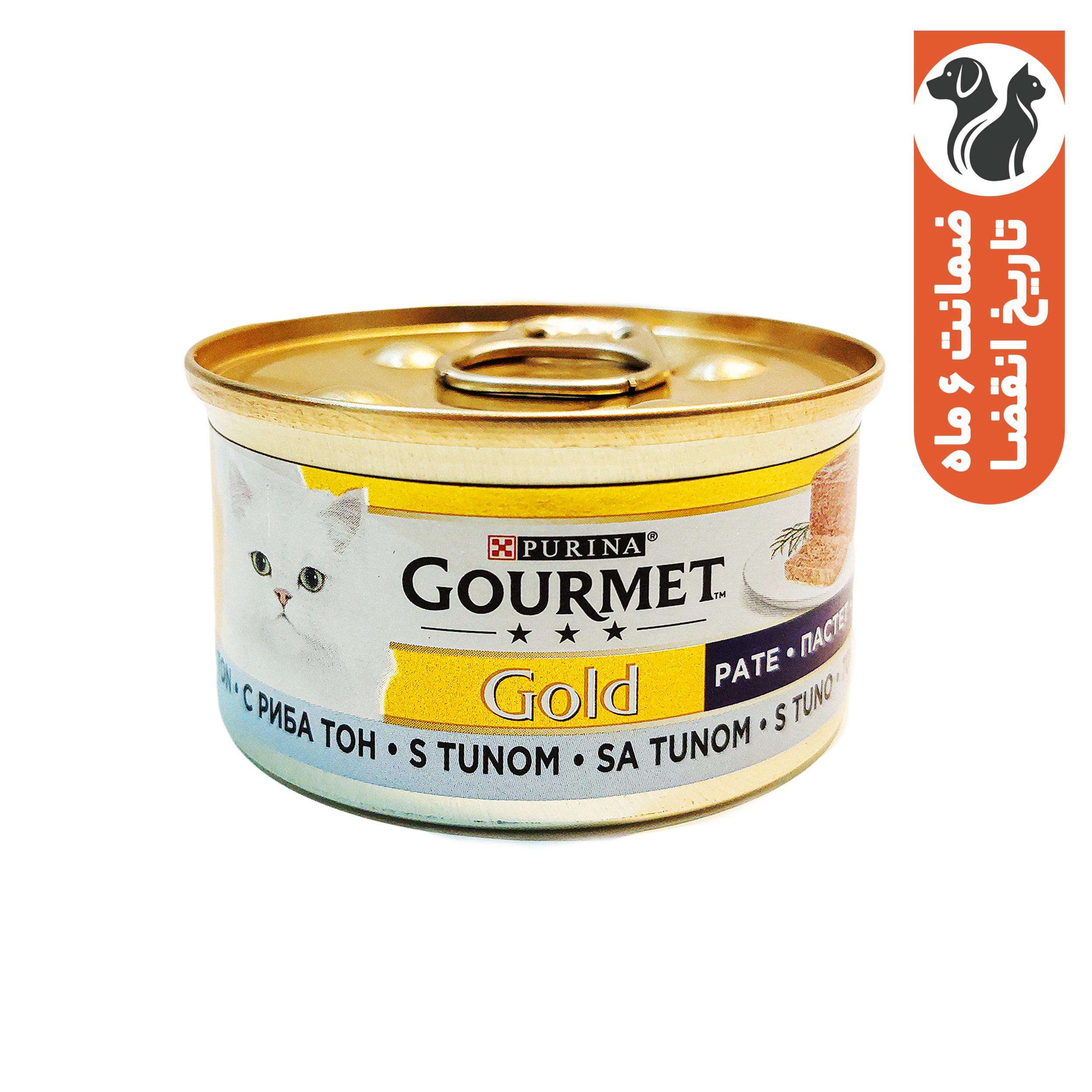 کنسرو غذا گربه پته گورمت مدل ماهی تن وزن 85 گرم بسته 24 عددی